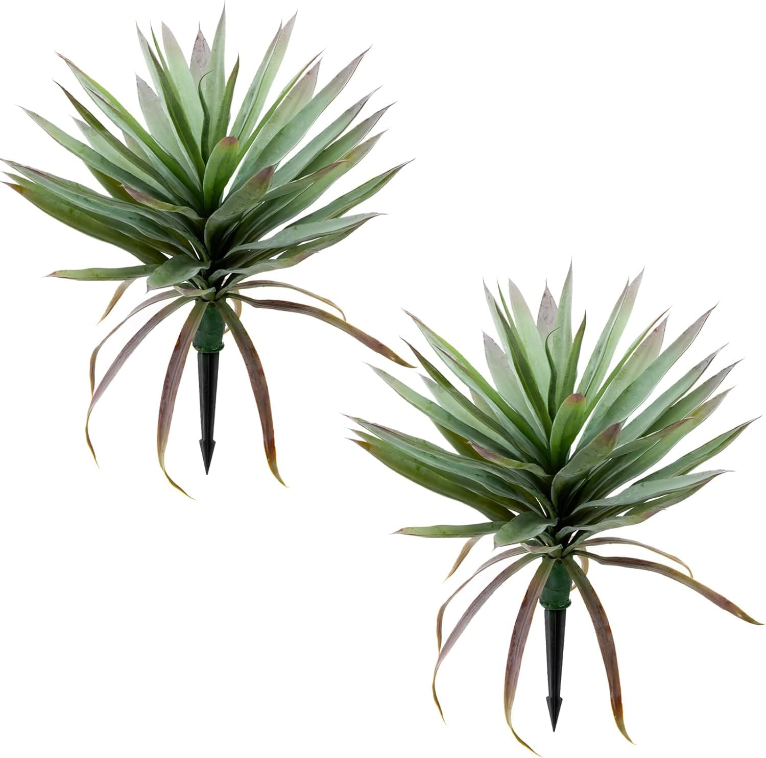 2 PCS Large Lifelike Artificial Agave Plants, UV Resistant Unpotted Succulents for Indoor & Outdoor Decor (20 Inch) image 1