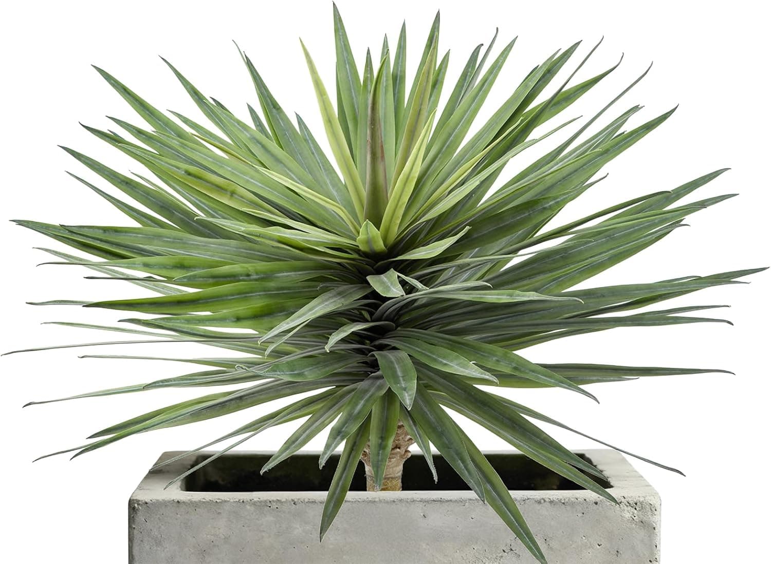 Saki Décor Artificial Agave Plant, 33 Inch Lifelike Faux Agave Succulent for Outdoor Patio & Garden - UV Resistant Big Unpotted Floor Plant for Porch, Yard & Indoor Home Decor (Green)